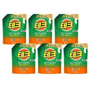 [테크] 진드기 제거 액체세제 일반용 리필 2L x 6개