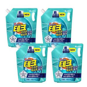 [테크] 특유취 제거 액체세제 리필 (드럼용) 2L x 4개