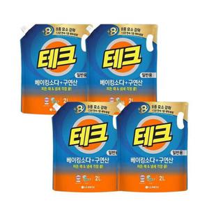 [테크] 베이킹소다+구연산 액체세제 (일반용) 리필 2L 4개