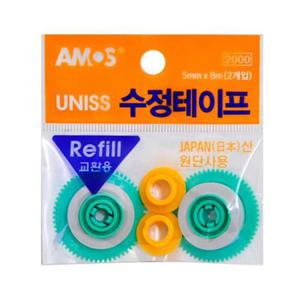 B1 아모스 유니스 수정테이프리필 5mmx8m 2개입