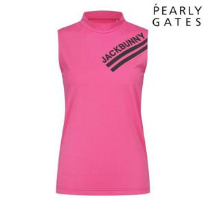 파리게이츠 (521D3TSJ81PK) 여성 잭바니 레터링 슬리브리스 티셔츠