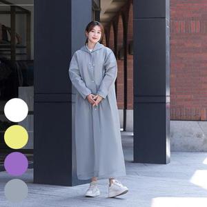 빅사이즈우비비옷 R209L409 심플후드경량레인코트 DG