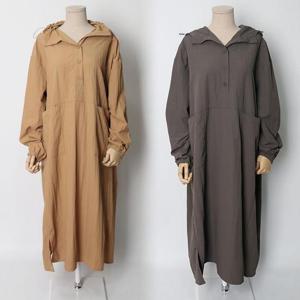 빅사이즈후드원피스 E640L409 니키트임포켓롱원피스 HG