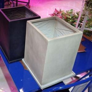 수지 마블정사각 골드그레이 23x23x32cm 화분 고급