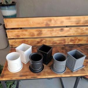 모던 도기 몰딩 화분 C0404 사각 11x11x11cm 고급