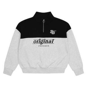 에스핏 HC12 배색 오버 반집업 와이티 SJY509  FKYT11