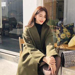 오픈 JK1246C8A-로닌 모직 코트 롱