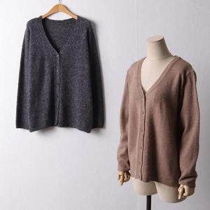 빅사이즈 409 기본와이넥버튼가디건 DEBI035