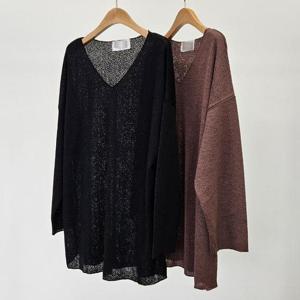 빅사이즈니트티 S653L409 키티딥브이루즈스판티 LD