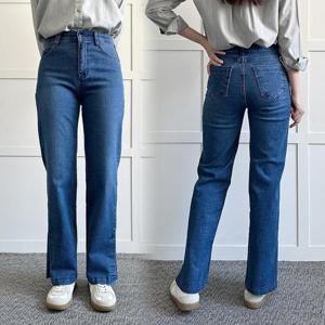 빅사이즈청바지 P807L409 히든밴딩트임데님팬츠 LO