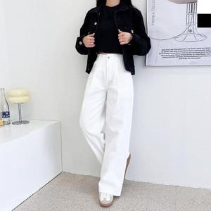 [라일리의류] Rly 2JMM WSF2000 여자 핀턱와이드 코튼팬츠