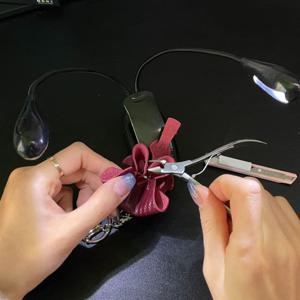 트윈 2구 집게 독서등 스탠드 블랙 형조명