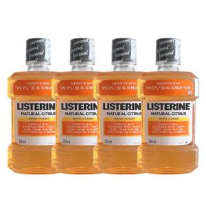 리스테린 내추럴 시트러스 250ml x4