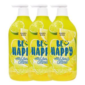 해피바스 스마일바디워시 웰니스 유자라임 900g x3