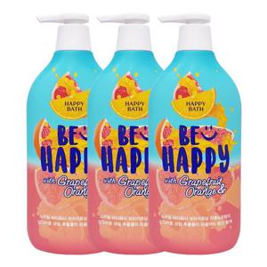 해피바스 스마일바디워시브라이트닝 자몽오렌지 900g x3