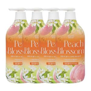 해피바스 피치 블로썸 바디워시 900g x4