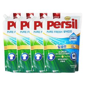 퍼실 퓨어프레쉬 딥클린 드럼/일반 겸용 실내건조 리필 2L x4