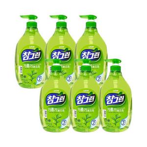 참그린 주방세제 녹차 기름기 뽀드득 용기 1kg x6