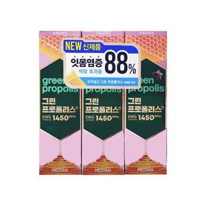 메디안 그린프로폴리스 치약 프레쉬피치 100g 3입