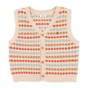 [오가닉맘]알록이자가드니트조끼  MJFTVE02