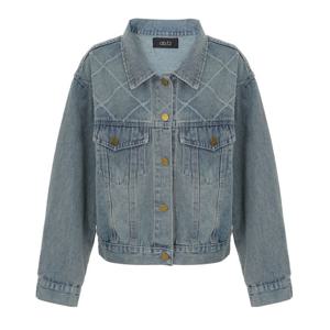 [에이비에프지]패턴 포인트 루즈핏 데님 재킷 APY4HJ32J