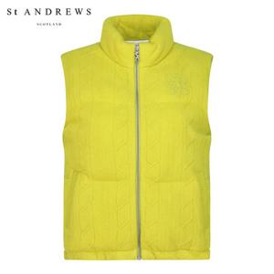 [세인트앤드류스] 여성 별 심볼 믹스 니트 패딩 베스트