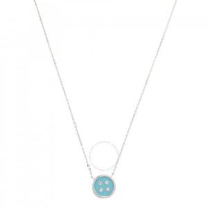 피카소 앤 코 버튼 컬렉션 18k 화이트 골드 다이아몬드 목걸이 PPBT4DTRWG