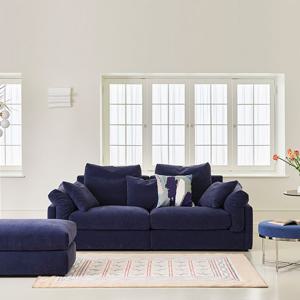 [에싸] 바네사 3인 카시미라 패브릭 소파(스툴 선택)