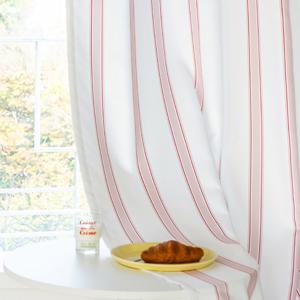 까르데코 베리 스트라이프 긴창 화이트 암막커튼 1장