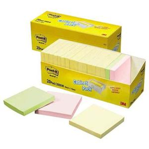 3M 포스트잇 노트 캐비넷팩 654-20 메모지