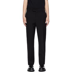 25 FW 페라가모 남성 블랙 플랫 프론트 슬랙스 242270M191009