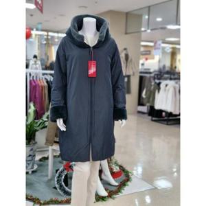 화이트호스 세이브존05 구스 하프코트 무스탕 카라 A34Y03