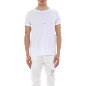 생로랑 반팔 티셔츠 464572YB2DQ9000 WHITE DOM