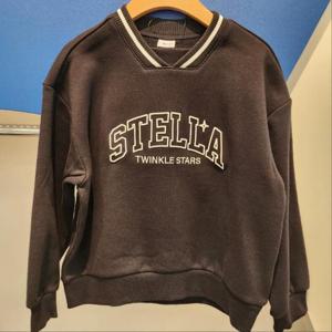 에스핏 HC23 기모 오버핏 요꼬 블랙 티셔츠 SJY711FKRT30