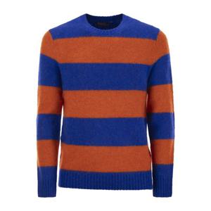 랄프로렌 스웨이드 패치 스트라이프 저지 스웨터 710948720 002