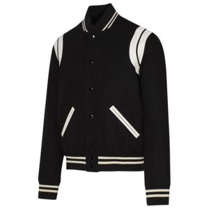 생로랑 봄버 자켓 354718Y180W1070 BLACK AND WHITE DOM