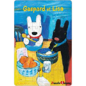 49 64 랜덤조각 판퍼즐 - 가스파드와 리사 쿠키만들