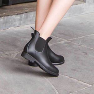 남자 여자 레인 부츠 첼시 앵클 부츠 커플 방수