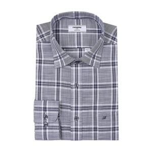 [레노마(셔츠)][레노마셔츠]투톤 미디움 체크 일반핏 긴소매 RNSSG0037NY