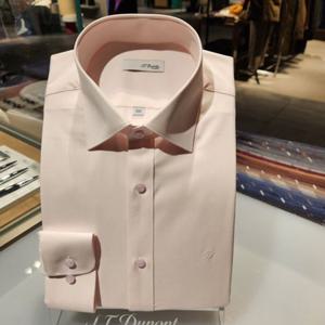 듀퐁셔츠 SE5SM21LS311SPK 컴포터블 라인 착용감이 좋은 스트레치 핑크 슬림 핏 셔츠