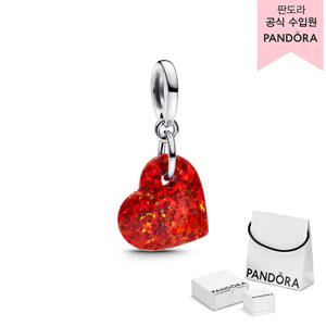 [판도라(주얼리)][백화점 보증서 제공] 오펄리센트 레드 하트 댕글 참 793348C01