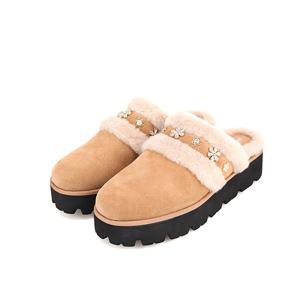 [바바라(슈즈)]골드 큐빅 장식 포인트 슬라이드_BBH547_BE