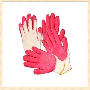 국산 적색 반코팅장갑 1켤레