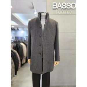 바쏘옴므 세이브존03 바쏘옴므 24F/W 그레이 울 래빗머스크랫FUR차이나카라 코트 WSAGY4CJ51AGRA