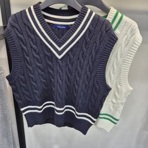 [클라이드앤]클라이드 여성 브이넥 배색 조끼 FNDSW931F1_SC