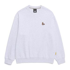 내셔널지오그래픽 N251USW940 동물 와펜 세미오버핏 맨투맨 M IVORY