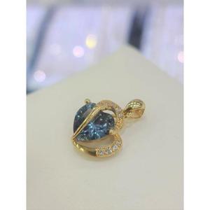 파이치치 세이브존05 14k 아쿠아마린 하트 펜던트 GPANRB81