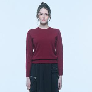 [유닛]캐시미어 블렌디드 비키 풀오버 (ZFKKCN10BN-WINE)