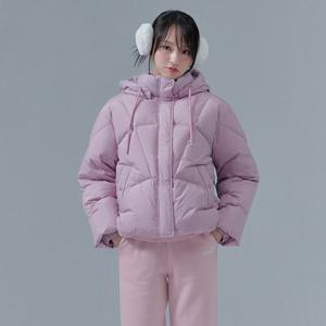 여성 하이넥 후드 푸퍼 패딩 점퍼-CGRG4773E0T