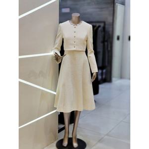 [미니멈] 컷아웃 크롭 재킷 플레어 원피스 MYAAWO1020